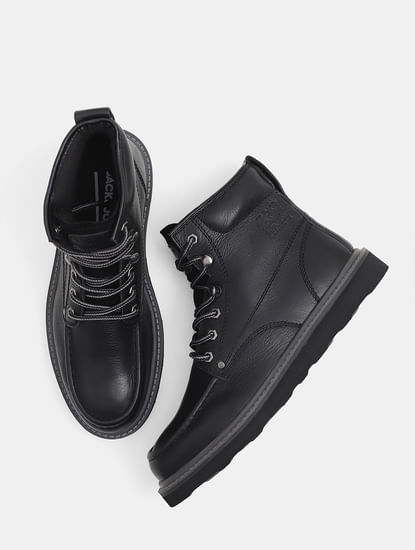 Black Premium Leather Boots